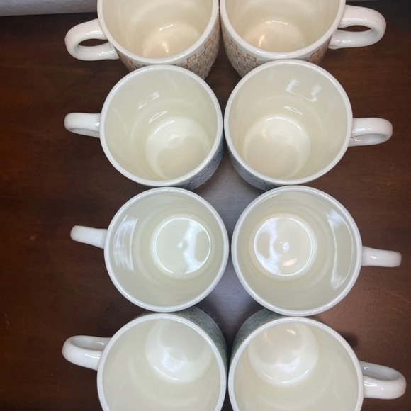 Vintage McCoy Stackable Checkerboard Daisy Mugs - Picture 5 of 5